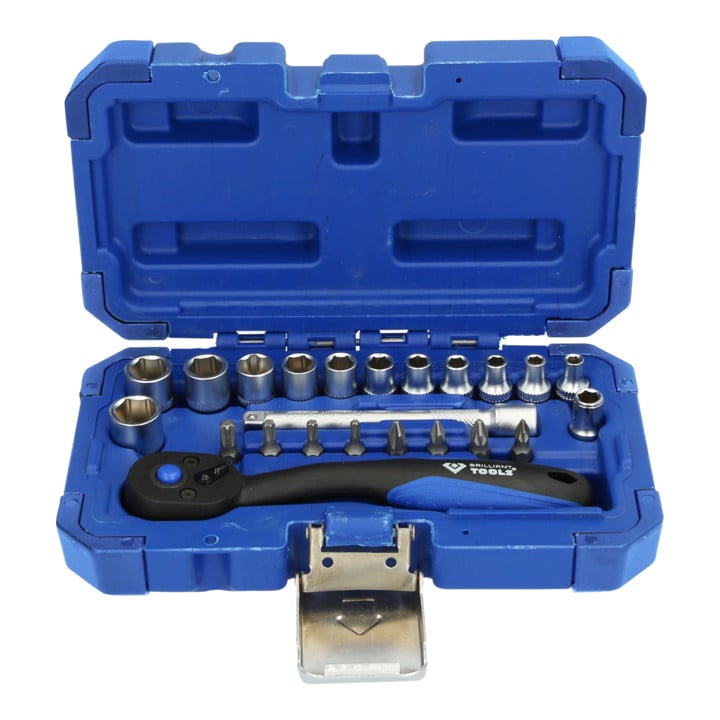 Brilliant Tools Jeu de clés à douille 1/4", 23 pcs