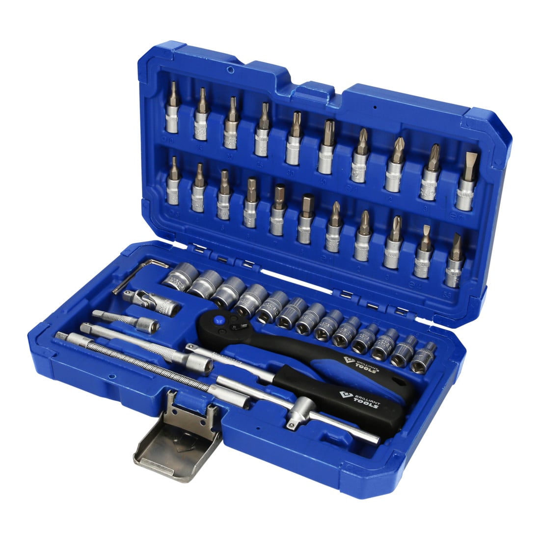 Brilliant Tools Jeu de clés à douille 1/4", 46 pcs