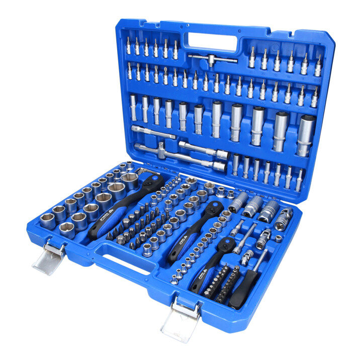 Brilliant Tools Jeu de clés à douille, 172 pcs, 1/4", 3/8", 1/2"