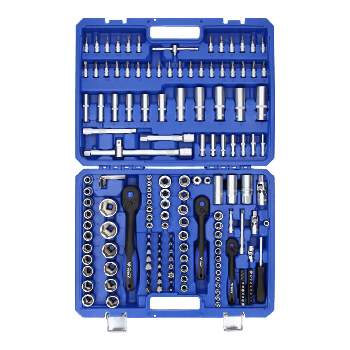 Brilliant Tools Jeu de clés à douille, 172 pcs, 1/4", 3/8", 1/2"