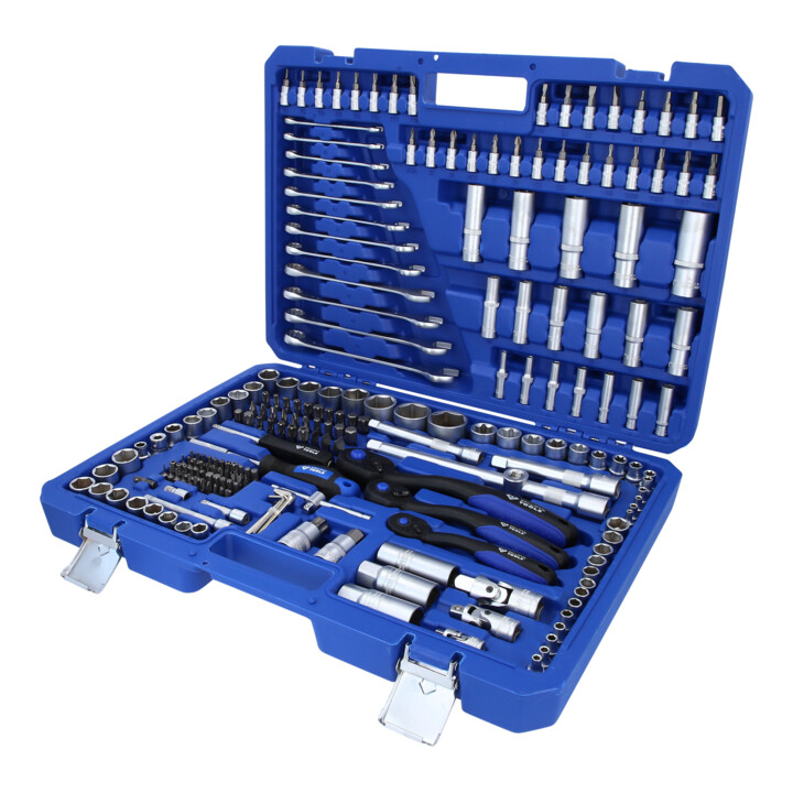 Brilliant Tools Jeu de clés à douille, 216 pcs, 1/4", 3/8", 1/2"