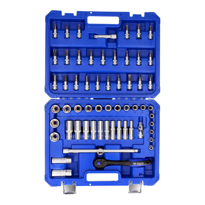Brilliant Tools Jeu de clés à douille 3/8", 61 pcs