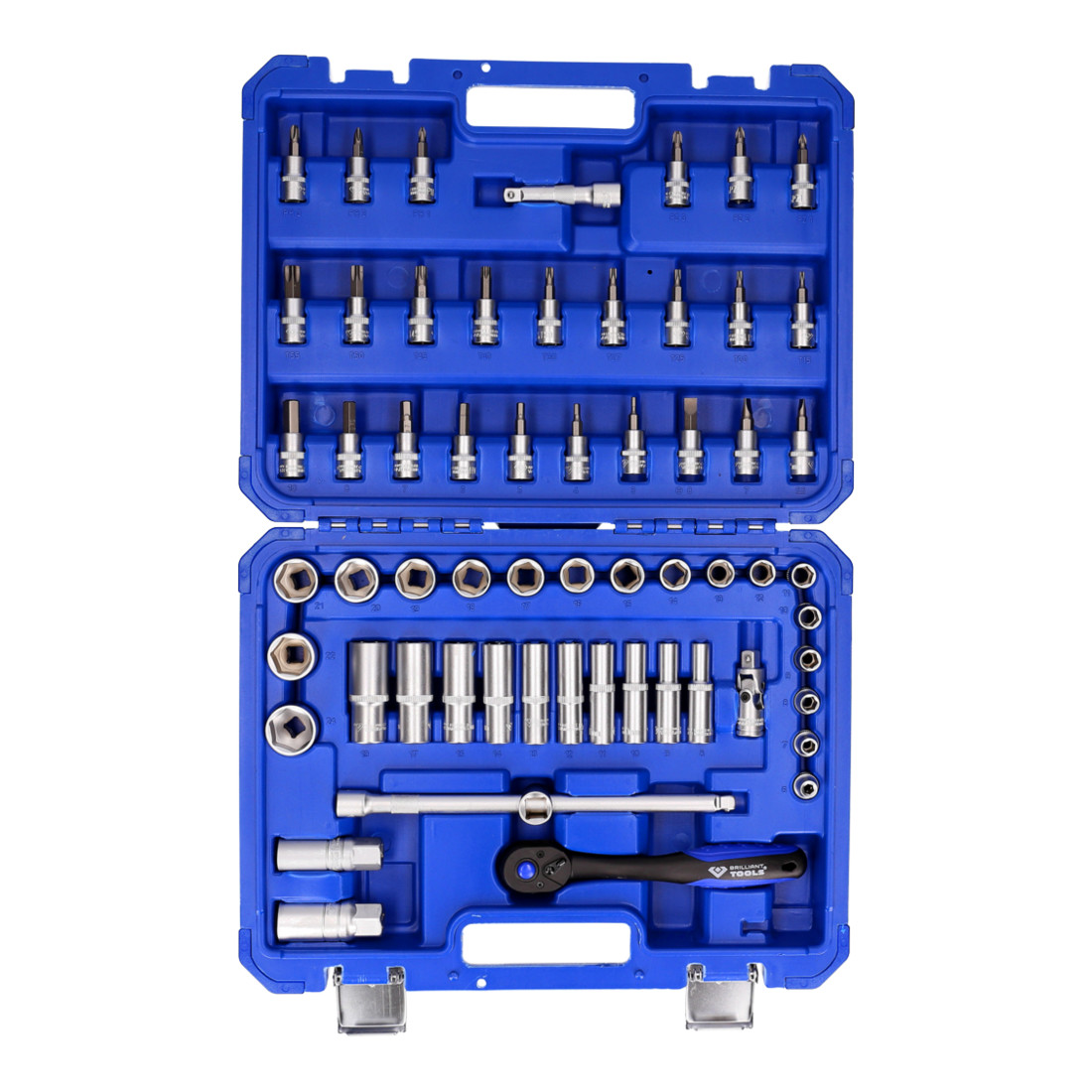 Brilliant Tools Jeu de clés à douille 3/8", 61 pcs