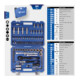 Brilliant Tools Jeu de clés à douille, 94 pcs, 1/4 pouce, 1/2 pouce-1