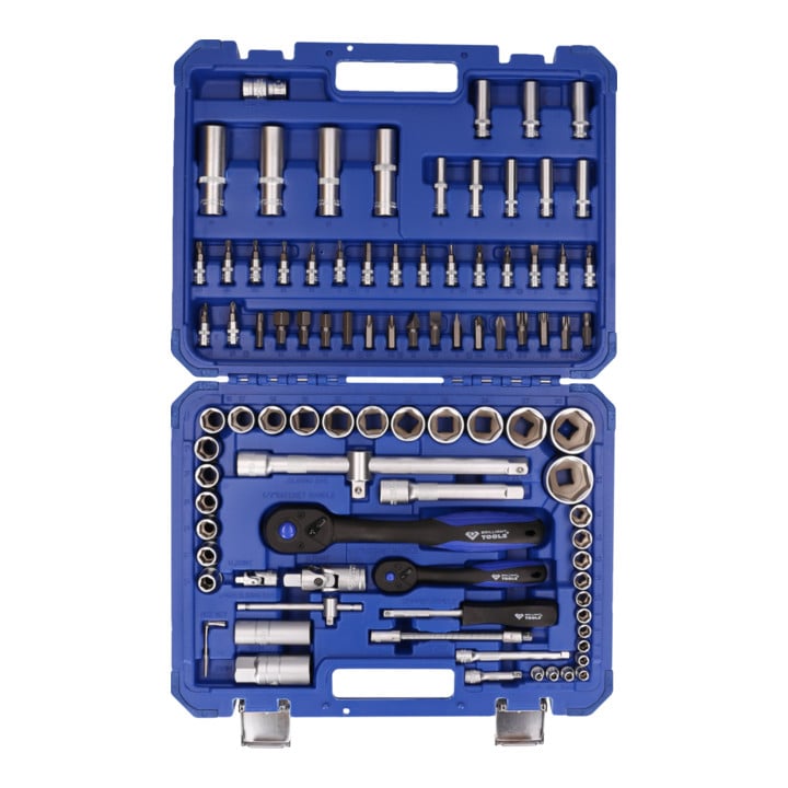 Brilliant Tools Jeu de clés à douille, 94 pcs, 1/4 pouce, 1/2 pouce