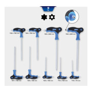 Brilliant Tools Jeu de clés mâles coudées percées TX à poignée en T, 9 pièces
