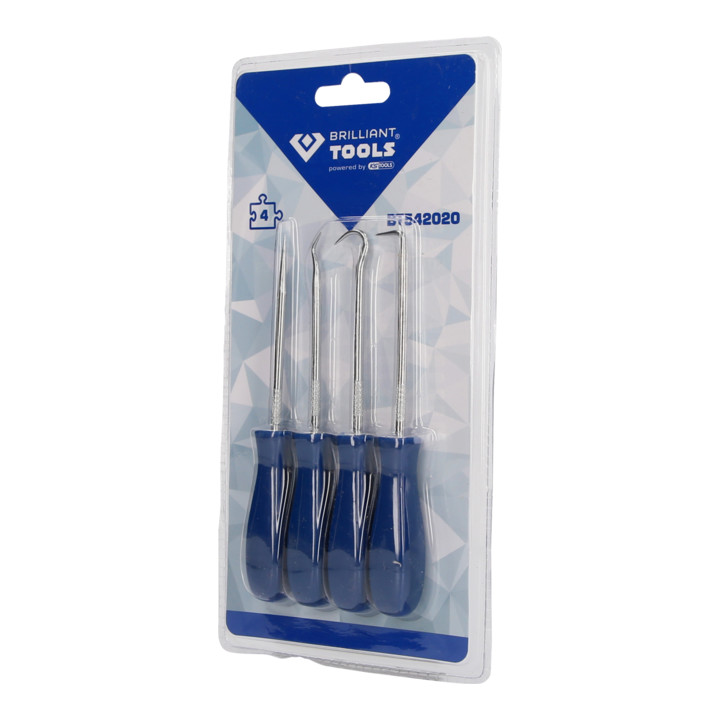 Brilliant Tools Jeu de crochets à aiguilles, 4 pièces