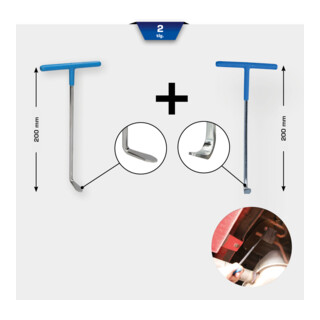 Brilliant Tools Jeu de crochets pour silent-blocs d’échappement, 2 pcs