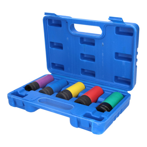 Brilliant Tools Jeu de douilles à chocs 1/2" pour jantes aluminium, 5 pcs