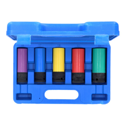 Brilliant Tools Jeu de douilles à chocs 1/2" pour jantes aluminium, 5 pcs