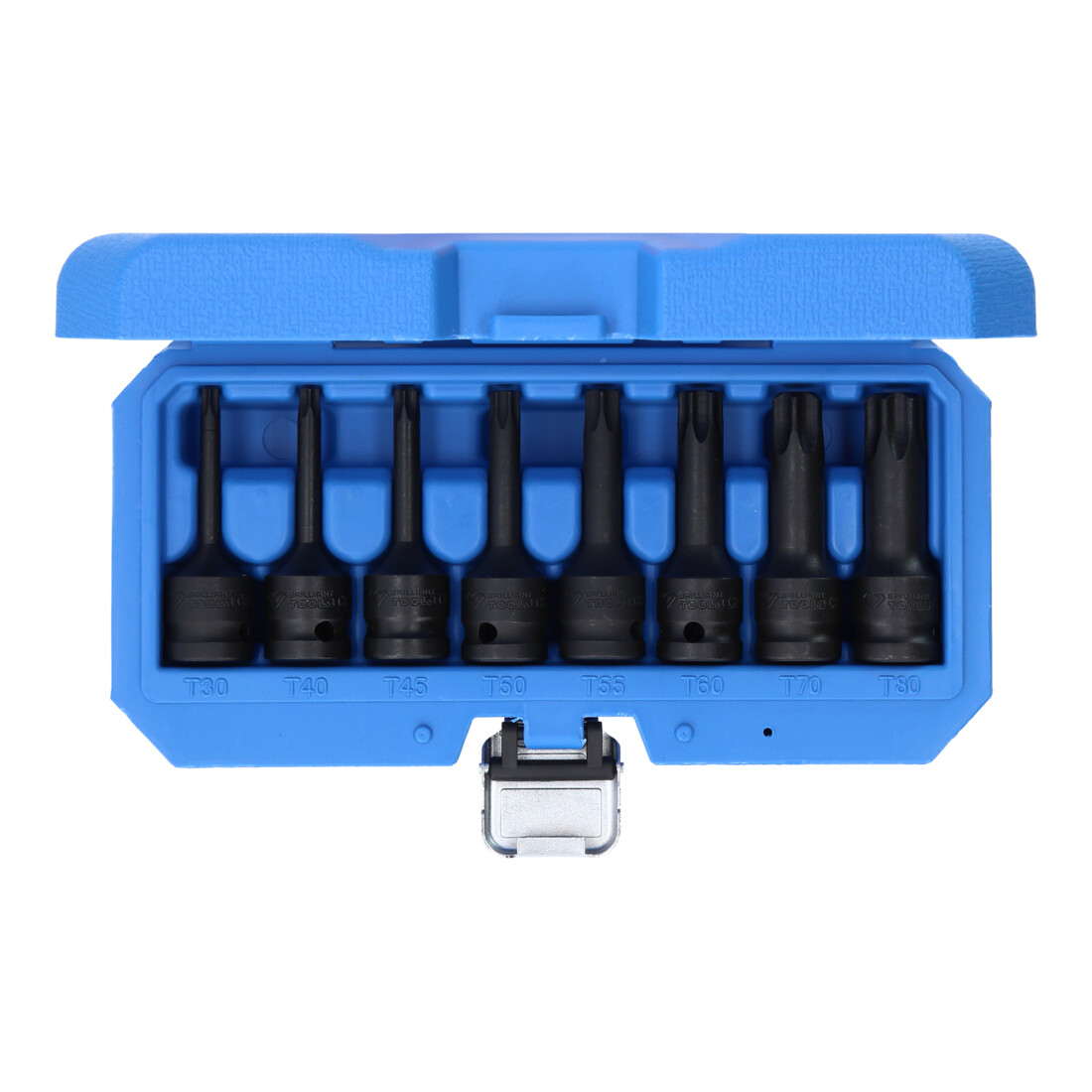 Brilliant Tools Jeu de douilles à embouts Kraft 1/2", TX, 8 pcs, T30 - T80