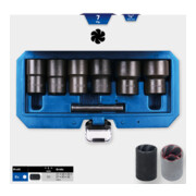 Brilliant Tools Jeu de douilles à profil spiralé 1/2", 7 pcs, 21 - 32 mm