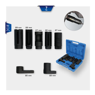 Brilliant Tools Jeu de douilles pour sonde Lambda et capteurs, 7 pcs