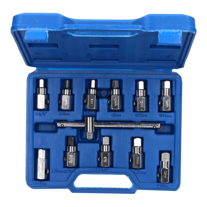 Brilliant Tools Jeu de douilles pour vidange d’huile, 12 pcs