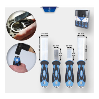 Brilliant Tools Jeu de grattoirs universel, 4 pcs