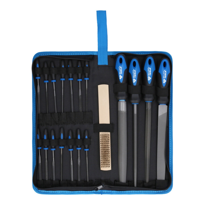 Brilliant Tools Jeu de limes avec brosse à lime, 19 pcs