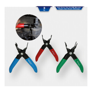 Brilliant Tools Jeu de pinces de déverrouillage de conduite de carburant, 3 pcs