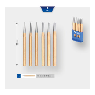 Brilliant Tools Jeu de pointeaux, 6 pcs