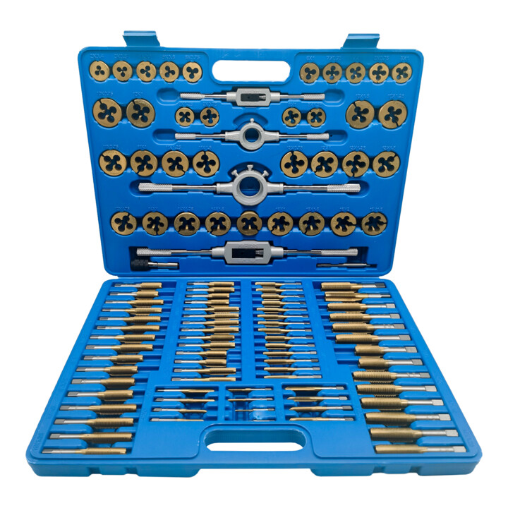 Brilliant Tools Jeu de tarauds et filières TiN, 110 pcs