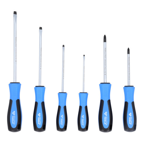 Brilliant Tools Jeu de tournevis, fente, Ph, 6 pcs