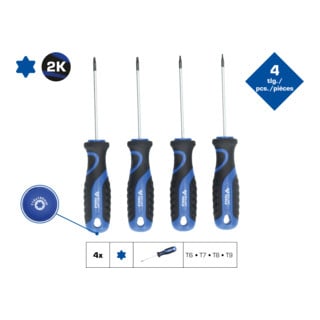 Brilliant Tools Jeu de tournevis TX, 4 pcs