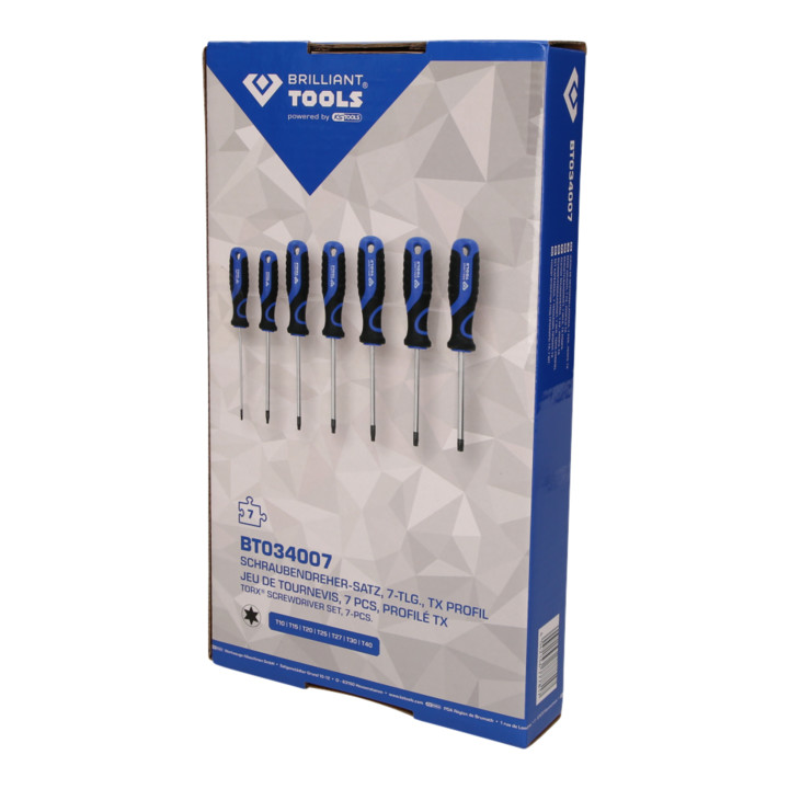 Brilliant Tools Jeu de tournevis TX, 7 pcs