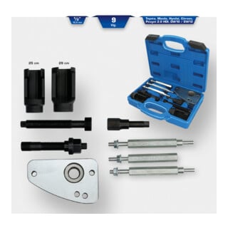 Brilliant Tools Jeu d’extracteurs d’injecteurs HDI, 9 pcs