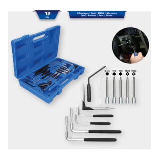 Brilliant Tools Jeu d’outils de défixation airbag, 12 pcs