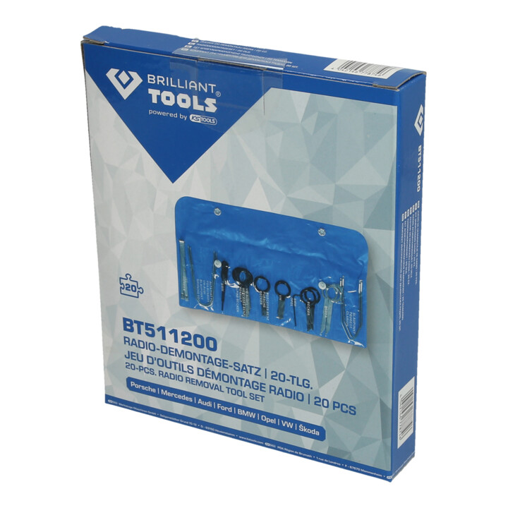Brilliant Tools Jeu d’outils de défixation radio, 20 pcs