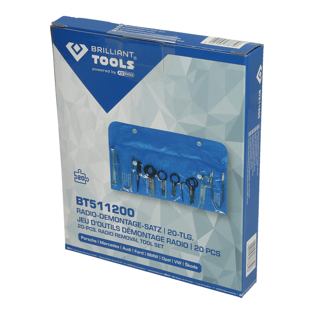 Brilliant Tools Jeu d’outils de défixation radio, 20 pcs
