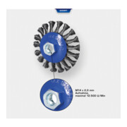 Brilliant Tools Kegelbürste, Ø 100 mm mit M14 x 2,0 mm Aufnahme