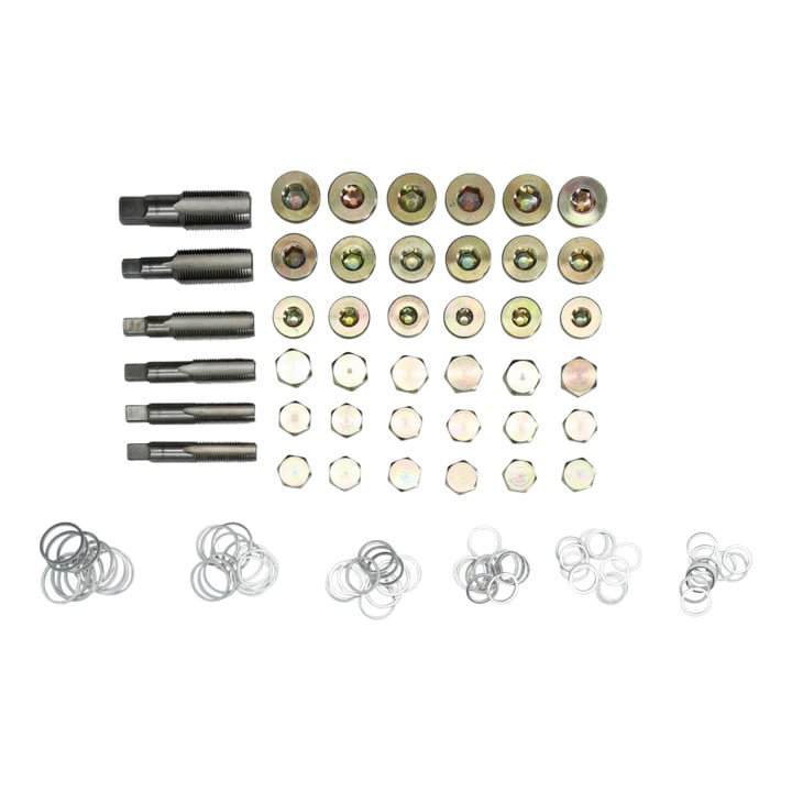 Brilliant Tools Kit de réparation de filetage de bouchon de vidange d’huile, 114 pcs