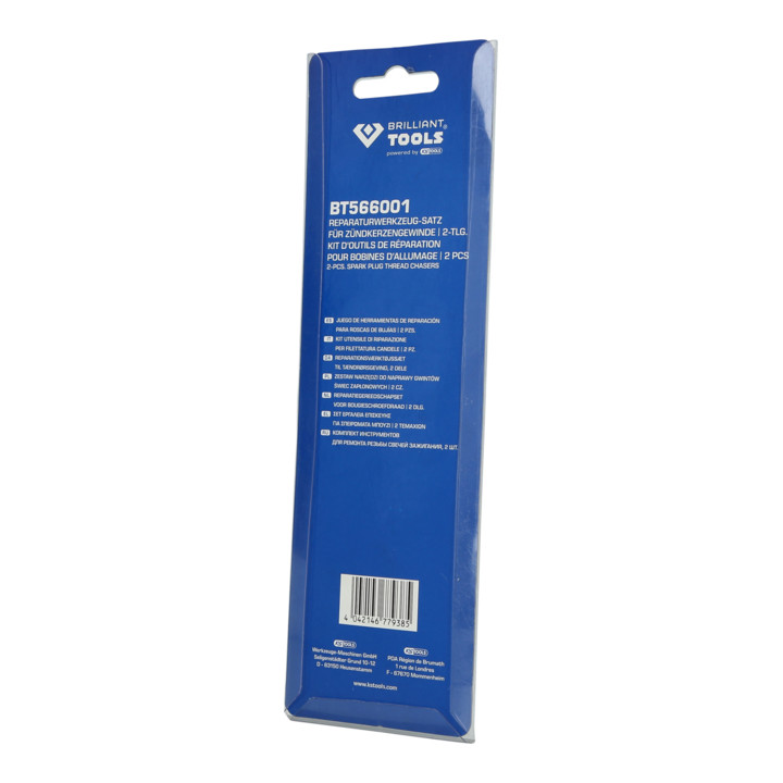 Brilliant Tools Kit de réparation de filetage de bougie d’allumage, 2 pcs