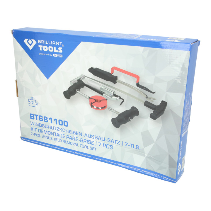 Brilliant Tools Kit défixation pare-brise, 7 pcs