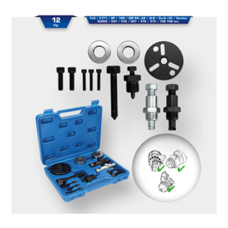 Brilliant Tools Kit d’extraction de poulie, 12 pcs