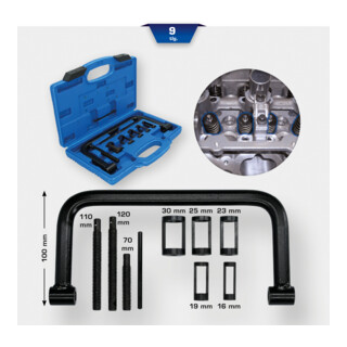 Brilliant Tools Kit d'outils de fixation de ressort de soupape, 9 pcs