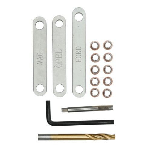 Brilliant Tools Kit riparazione per filettatura freno, M9x1,25, 16pz.