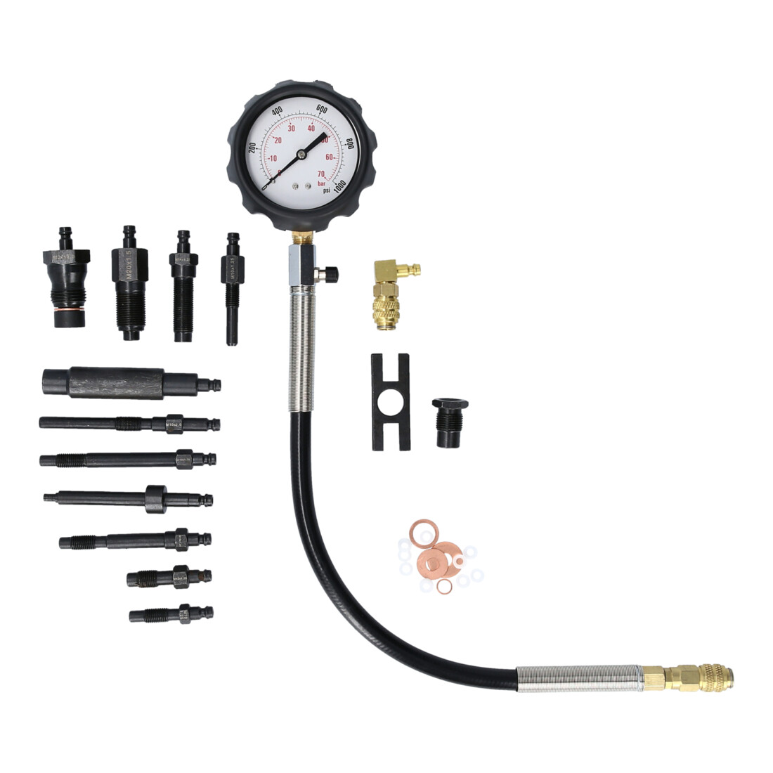 Brilliant Tools Kit tester compressione per motori a diesel, 15pz.