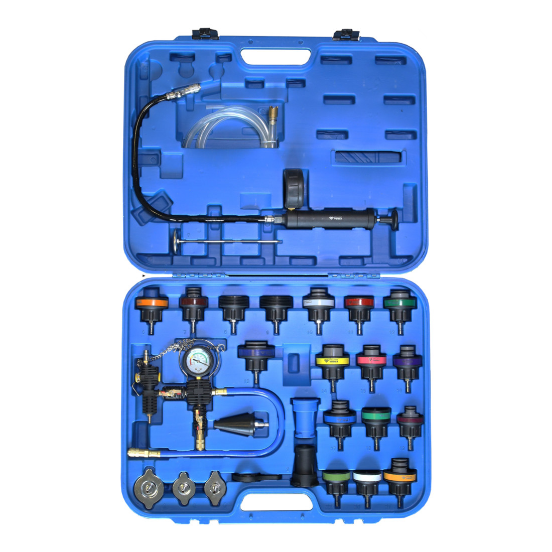 Brilliant Tools Kit universel diagnostic système de refroidissement, 28 pcs
