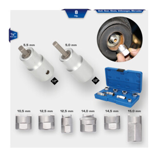 Brilliant Tools Kit utensili ammortizzatori, 8pz.