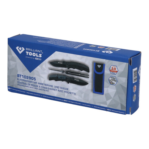 Brilliant Tools Klapmes met vergrendeling en tas