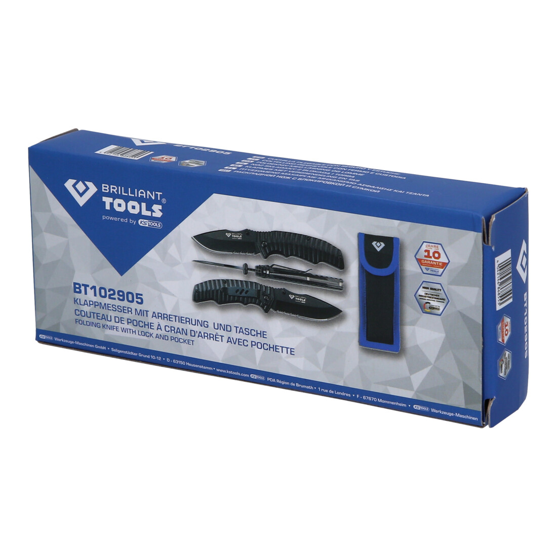 Brilliant Tools Klapmes met vergrendeling en tas