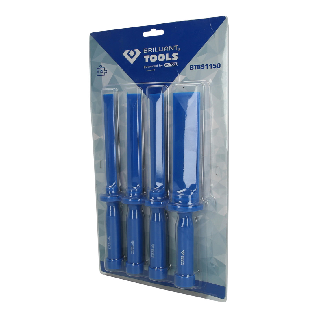 Brilliant Tools Kunststoff-Schaber-Satz, 4-tlg