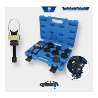 Brilliant Tools Längslenkerbuchsen-Werkzeug-Satz, für Hinterachse BMW, 10-tlg