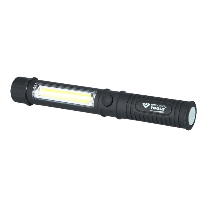 Brilliant Tools Lampe torche COB 2 en 1 avec 140 lumens