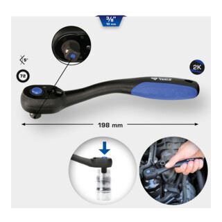 Brilliant Tools Leva a cricco reversibile 3/8"