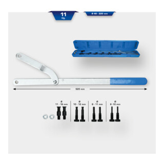 Brilliant Tools Levier de blocage de poulie universel, 11 pcs