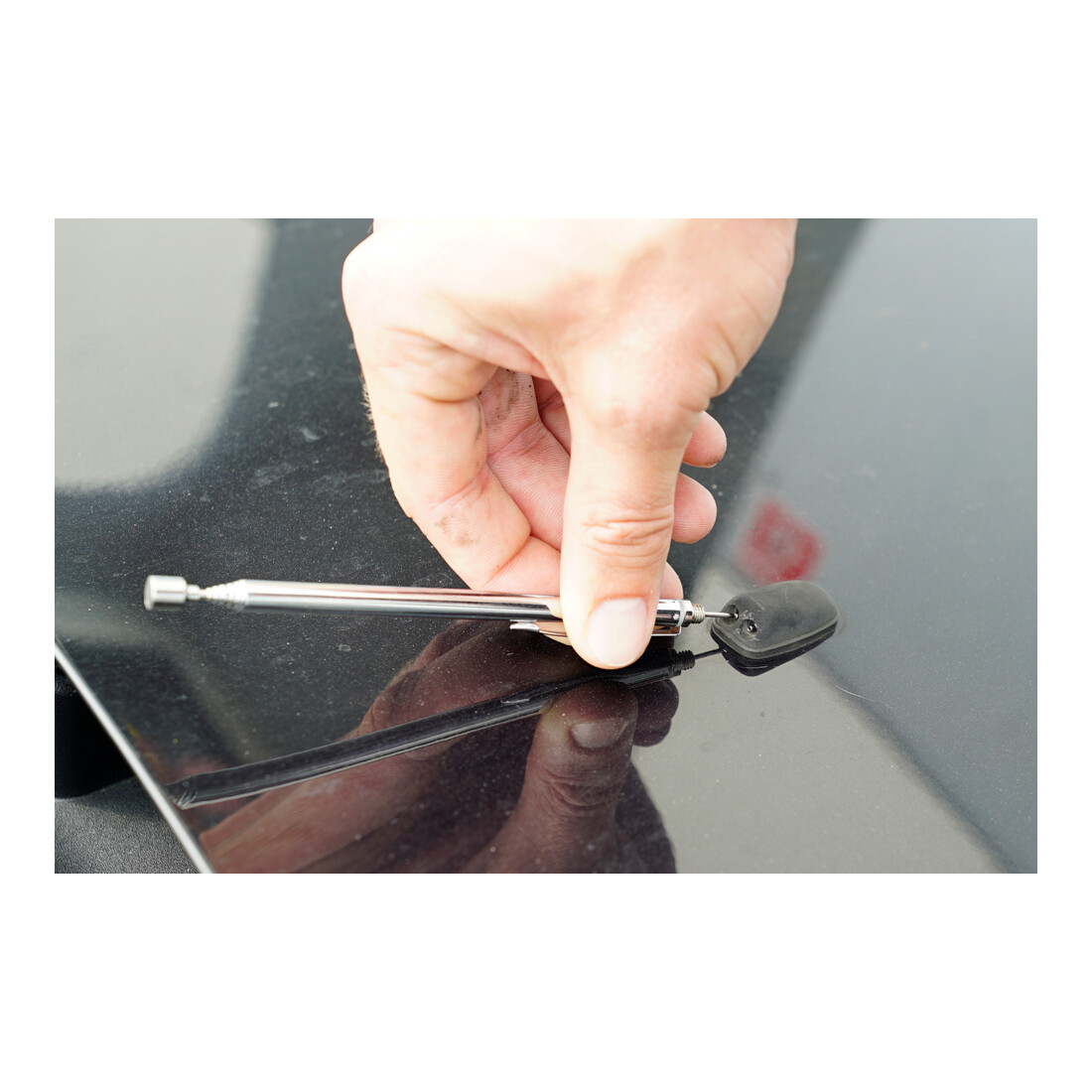 Brilliant Tools Magnete asta telescopica 2 in 1 con utensile di pulizia degli ugelli di lavaggio e di regolazione