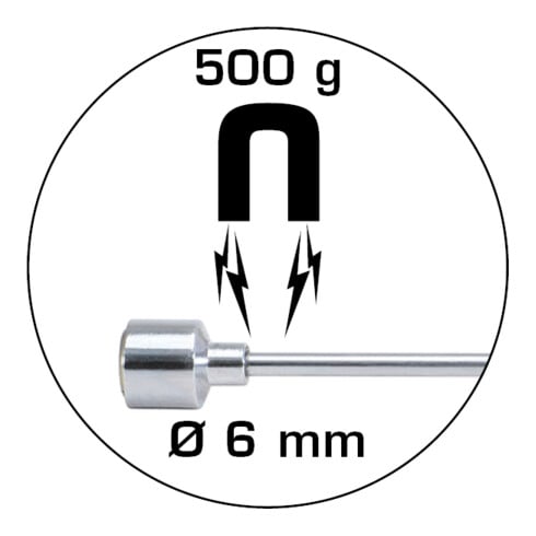 Brilliant Tools Magnete asta telescopica 2 in 1 con utensile di pulizia degli ugelli di lavaggio e di regolazione