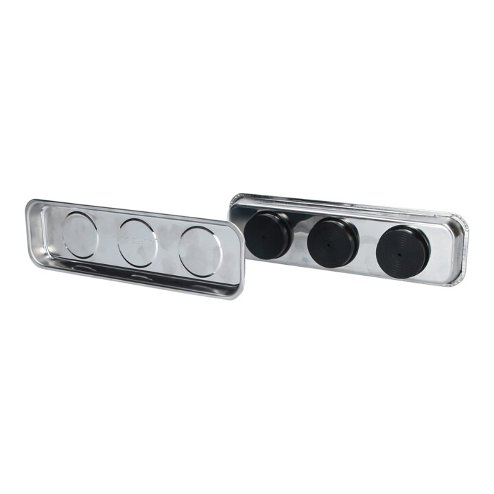 Brilliant Tools Magnetisches Tablett / Schale-Set aus Edelstahl 65 x 226 mm, 2-tlg